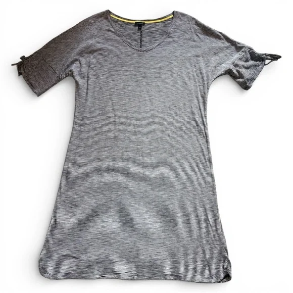 Talbots Navy/White Striped Jersey Fabric Dress XL - Picture 4 of 7